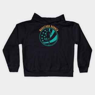 Marathon Runner Kids Hoodie